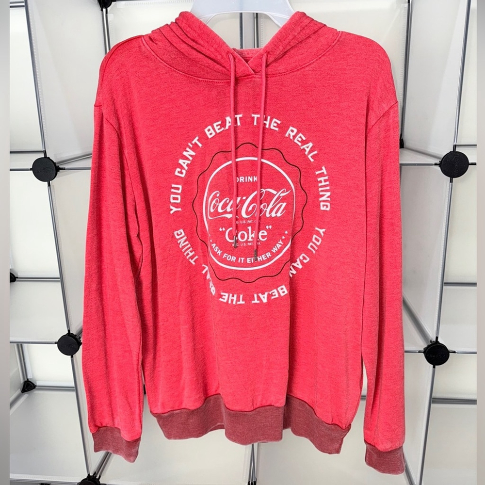 Coca Cola Junior's Logo You Can't Beat The Real Thing Graphic Sweater L